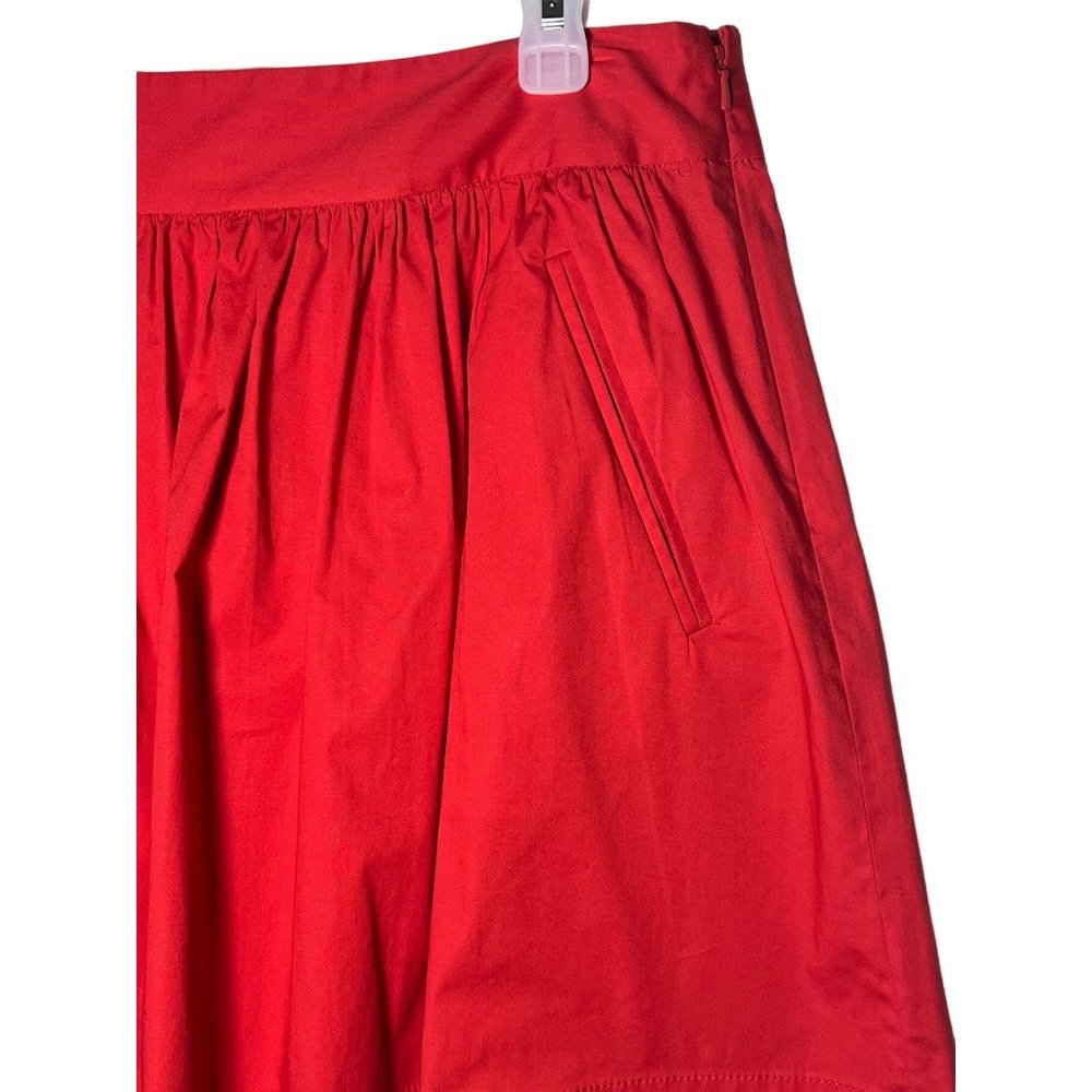 NWT Banana Republic A-Line imperial red short flowy skirt side pockets size 12 - Picture 4 of 16